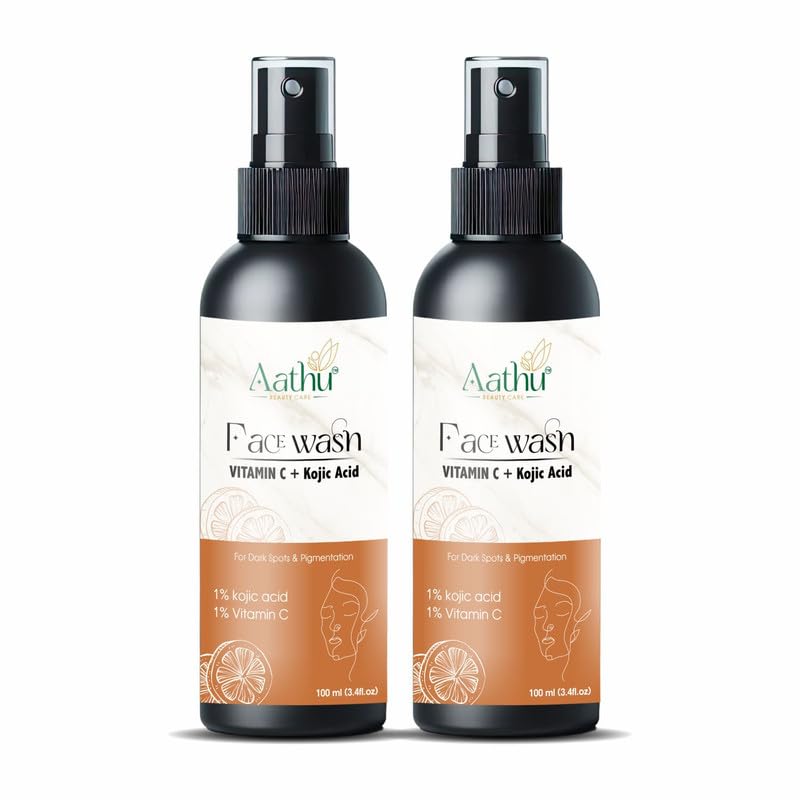 Aathu Face Wash As Vitamin C Andkojic Acid (Pack 2) | White |200g | Scented | For Personal Care and Use