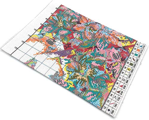 Maydear Cross Stitch Kits Stamped Full Range of Embroidery Starter Kits for Beginners DIY 14CT 2 Strands -Three Basin Flower 13.78×16.54 inch - Thumbnail 4