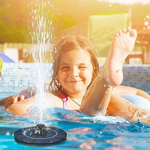 ELECDON Solar Fountain Pump, 1.5W Solar Water Fountain with 8 Nozzles, Solar Powered Water Feature Pump for Pond Garden, Bird Bath, Fish Tank, Pool, Garden Decoration, Outdoor Pool Floating Fountain
