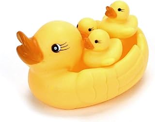 Kosmos Slime Rubber Race Squeaky Ducks Family Bath Toy Kid Game Toys Hotzenplotz (Yellow, One Size)