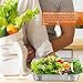 20Pcs Aluminum Pans 6 X 9 Inch Disposable Foil Baking Pans with Lids, Half Size Steam Table Deep Pans, Tin Foil Pans Great for Cooking, Heating, Storing, Prepping Food
