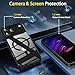 Anti-Yellowing Magnetic for iPhone 17 Pro Max Case with 1 Screen Protector [Mil-Grade Drop Protection] [Compatible with Magsafe] Shockproof Slim Transparent Protective Phone Case, Clear Black