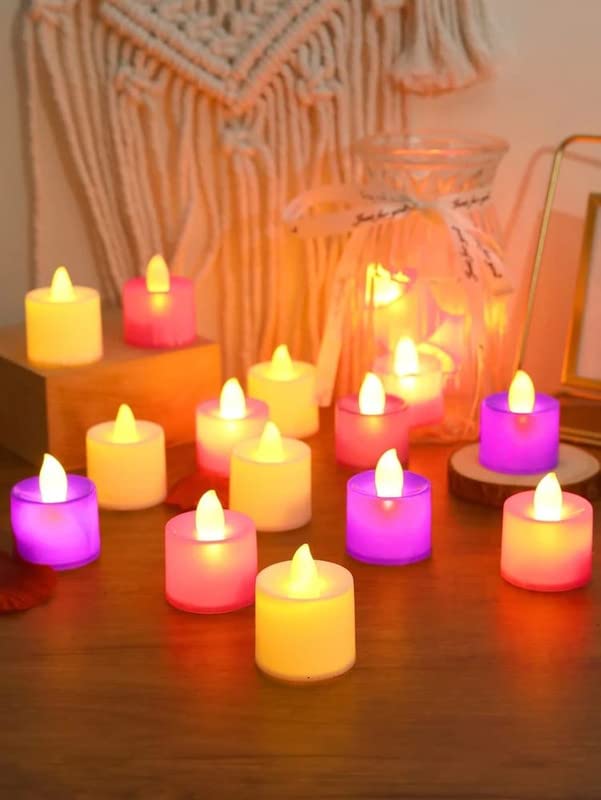 MAKE A WISH® LED Tea Light Flameless & Smokeless Candles for Diwali