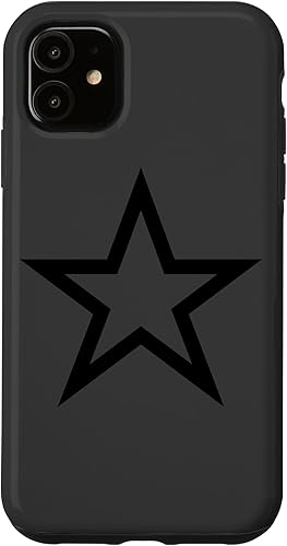 Funda retro vintage para iPhone 11 Y2K con estrella negra Mcbling Trashy de los años 2000