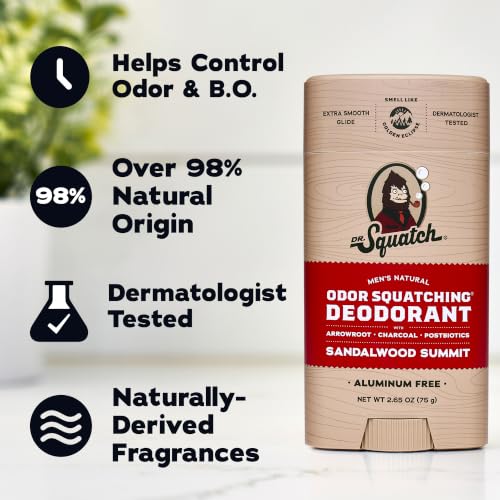 Dr. Squatch Natural Men’s Deodorant, Aluminum Free Deodorant Men (3-Pack) - image 5