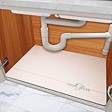 Under Sink Mat for Kitchen Waterproof,34 * 22" Reusable Under Sink Mat Liner,Absorbed Water,Rubber B