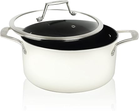 by TeChef, 5-quart Ceramic Nonstick Soup Pot with Glass Lid, Made in Korea (Soup Pot 5-Qt)