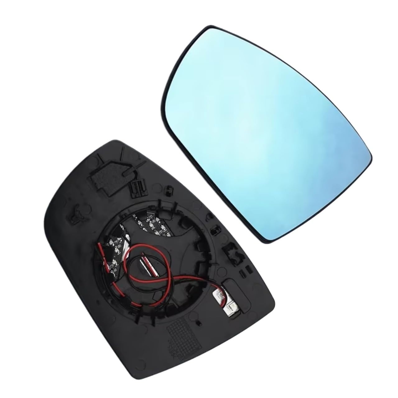 Generico Vetro Portiera Auto Compatibile con Ford per Kuga 2013-2019 2 Pezzi Blu Specchietto Retrovisore Laterale in Vetro Riscaldato Angolo Ampio Antiabbagliamento Indicatore di Direzione