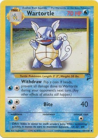 Pokemon - Wartortle (63) - Base Set 2