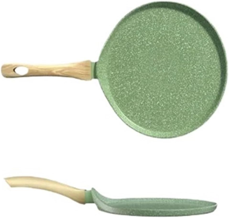 Crepe Pancake Pan Nonstick Frying Pot With Wooden Handle Omelet Saucepan Cooking Steak Pan Kitchenware Induction Crepe Maker(Black 24cm)