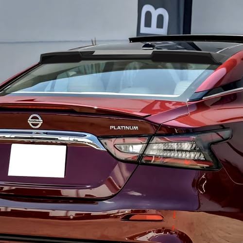Miniatura 5 de Alerón de techo de ventana trasera de plástico ABS compatible con Nissan Máxima 2016-2023, 2017 2018 2019 2020 2021 2022 (negro mate)