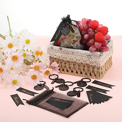 Yinkin 108 Pcs Employee Appreciation Gifts Set Coworker Gifts 36 Keychain 36 Organza Bags and 36 Thank You Cards for Coworker