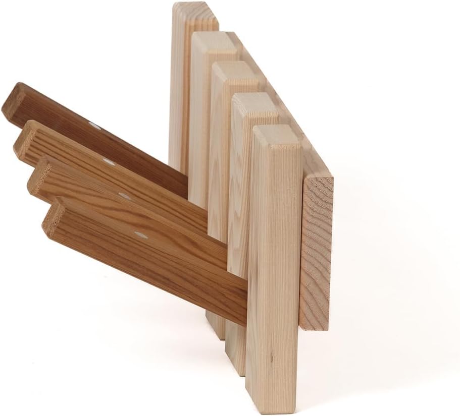 Royal Saunas Hemlock Towel Rack for Sauna, 4-Hook Wall-Mounted Hemlock Wood Hanger for Home Sauna & Steam Rooms