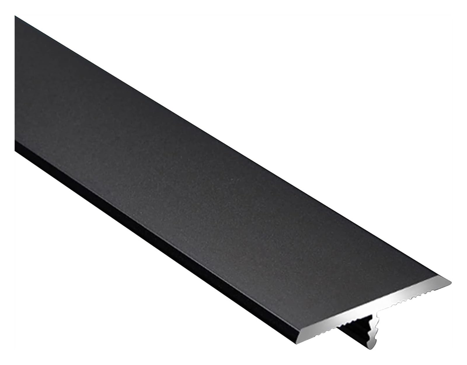 Profilo di Transizione, Striscia di Soglia, Rifinitura for bordi da pavimento a laminato in vinile, for la copertura di giunzioni tra piastrelle e legno, transizioni lisce(Black)