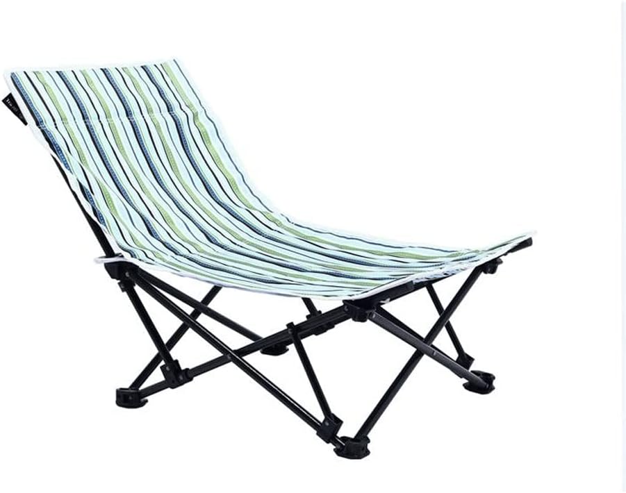 屋外バルコニーレイジーチェアラウンジチェア折りたたみチェアポータブルランチブレイクオフィスチェア (Color : Stripe)