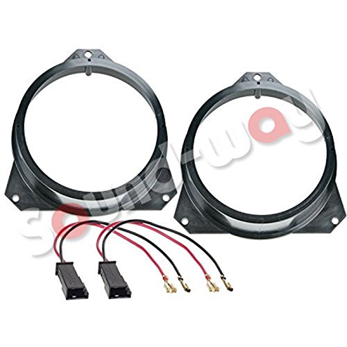Sound-way Kit Montage Cadre de Haut-parleurs 165mm avec Cables adaptateurs Citroen Berlingo/Peugeot Partner