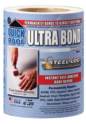 UBW625 6 in. x 25 ft. White Ultra Bond Instant Self-Adhesive Roof Repair