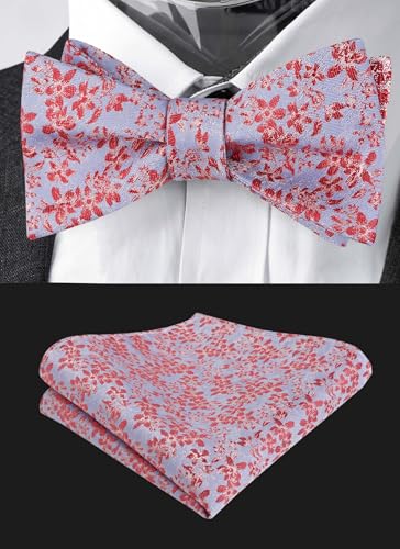 Image of Alizeal Mens 2pcs Floral Pattern Bow Tie Set