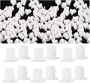50Pcs Square White Auto Bumper Fastener Rivet Retainer Push Car Cover Fender Car Door Clamp Panel Clip Auto Plastic Fasteners