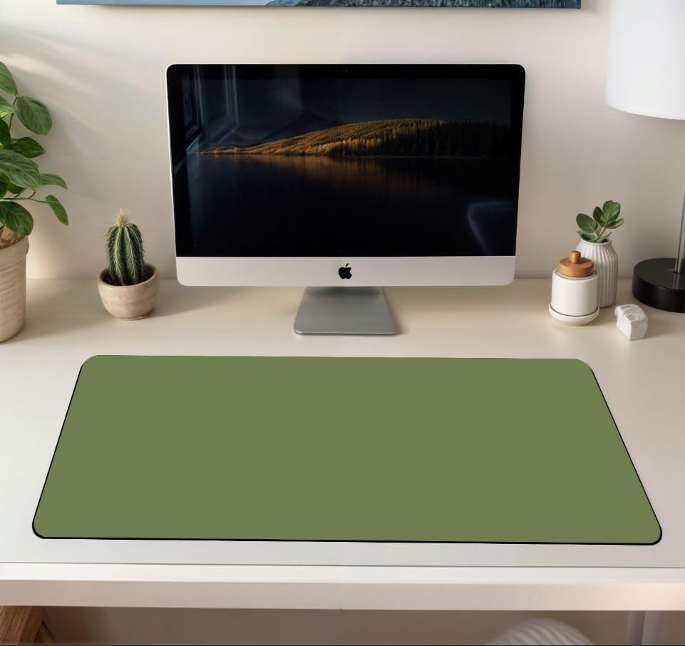Image of On Trend Premium Extended Mouse Pad, Large Premium Desk Mat Anti Skid Rubber Base for Desktop Laptop PC Office Gaming (Size- 23 X 11 x 0.12 Inch) (Green)