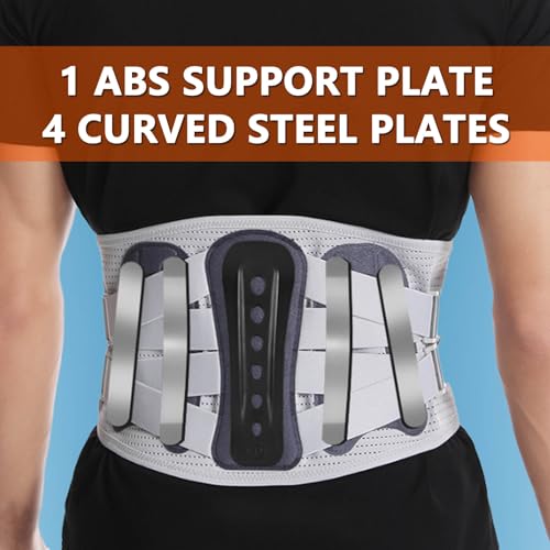 Cinturón lumbar de alta resistencia con 4 placas de acero XL 4
