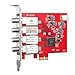 TBS6522H Quad Tuner PCIe Card DVB-S2X S2 S T2 T C2 C ISDB-T ATSC1.0 Multi Standard Digital TV Card Live TV/Window/Linux/HTPC/IPTV Server