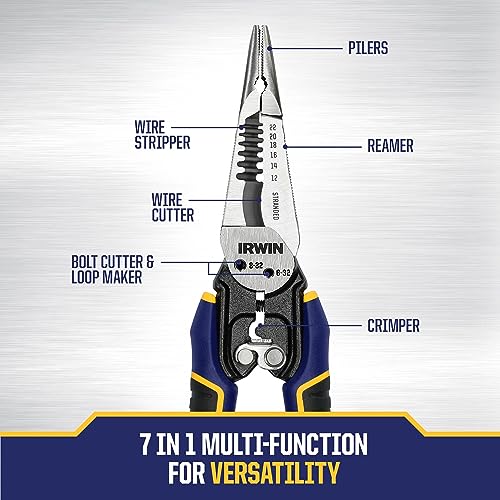 IRWIN VISE-GRIP Drahtabisolierer, 7-in-1 Multifunktion (IWHT84002) – Ansicht 3