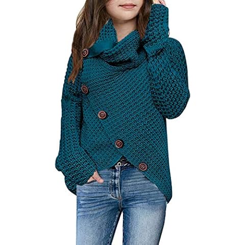 Haloumoning Girls Turtleneck Wrap Sweater Cover