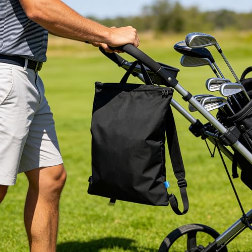 Sac de chariot de golf à 3 roues grand volume avec zip
