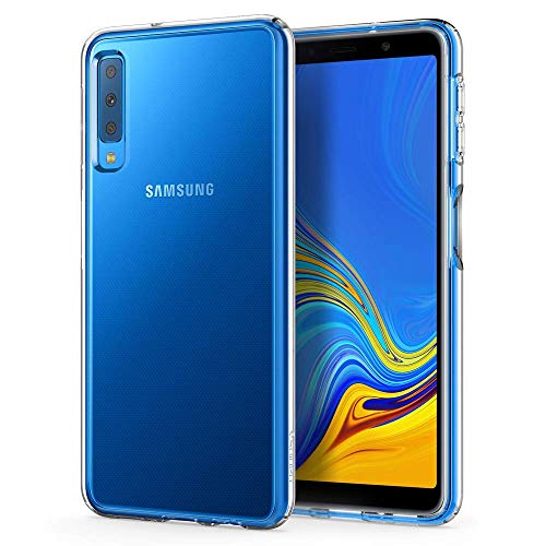 Image of COVERBLACK Rubber Silicone Back Cover for Samsung Galaxy A7-2018 EDI - Transparent