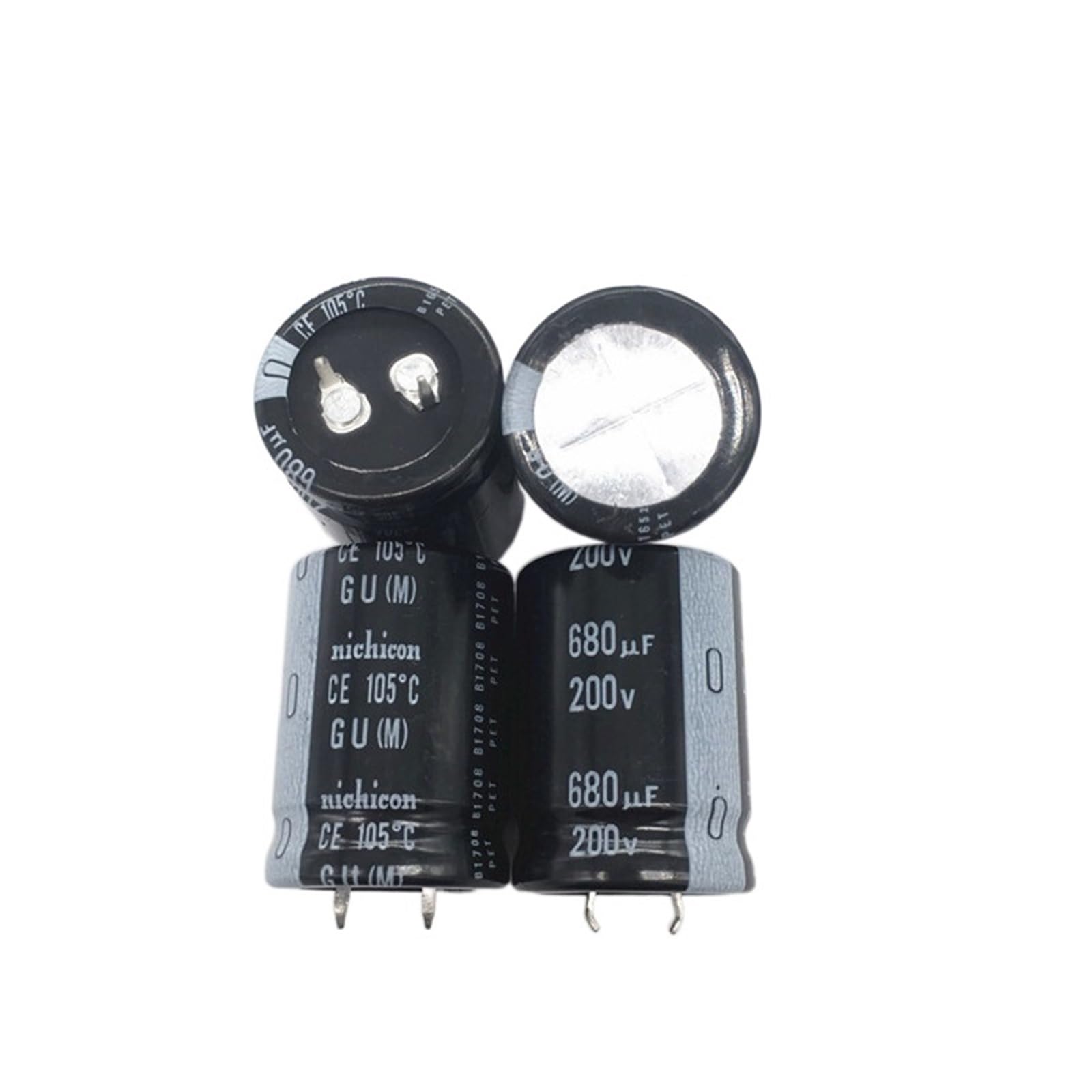 Condensateur 680uf 200v GU 25x35mm enfichable pour alimentation PSU Nichicon - 2 pièces