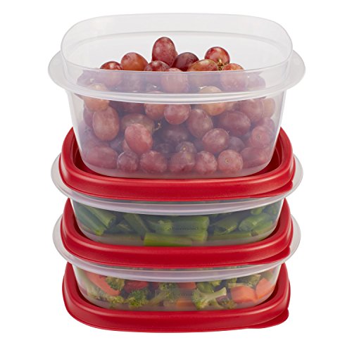 Rubbermaid Easy Find Lids Food Storage Containers, Racer Red, 6-Piece Set 1777166P