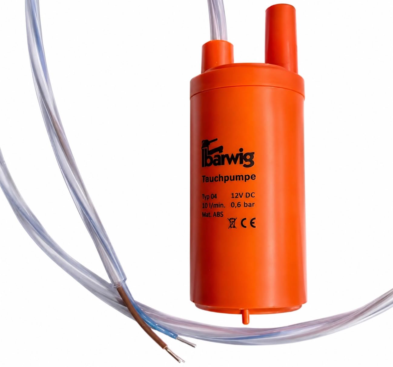 Bomba Sumergible BARWIG 12V 10L/min para Camper y Caravana | Bomba de Agua Silenciosa para Fregadero, Ducha y Depósito | Bajo Consumo | Fabricada en Alemania