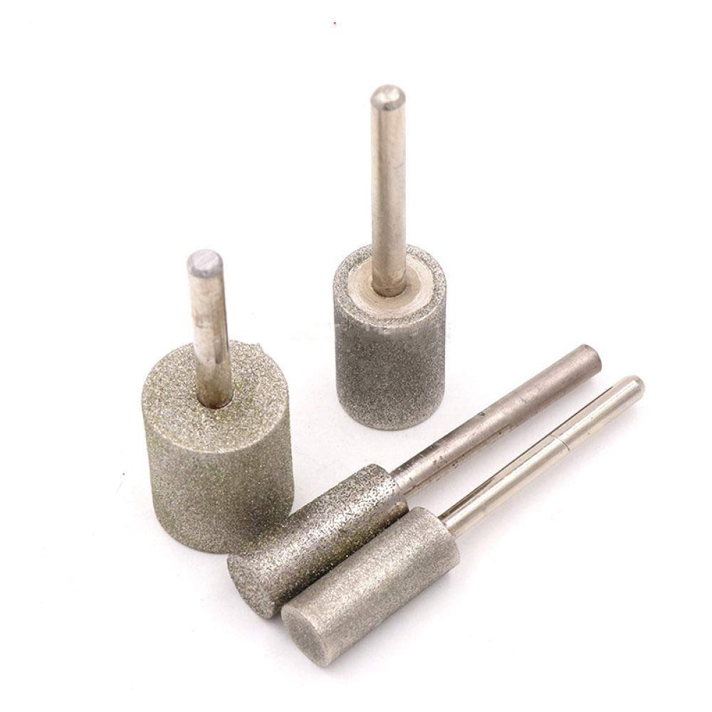 Diamentowe wiertarki Trzonek 6 mm, typ cylindryczny 8-25 mm, galwanizowana głowica szlifierska z diamentu, narzędzie korundowe, frezy do rzeźbienia w jadeicie, szlifowanie precyzyjne, gruboziarniste(2