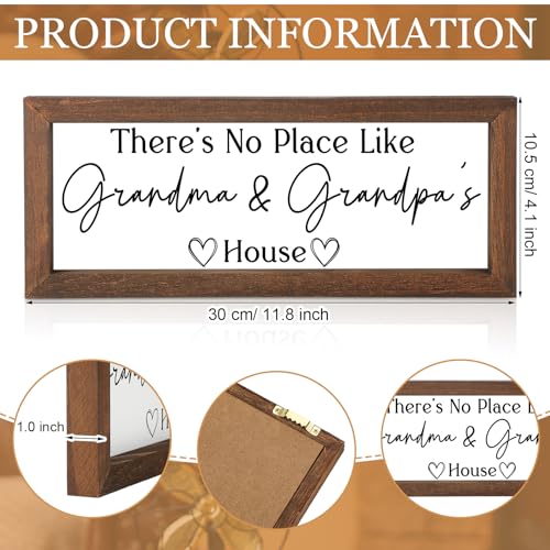 Yousoontic Grandparent Gift Grandparents House Sign, Dark Brown, 11.8 Inch - Image 3