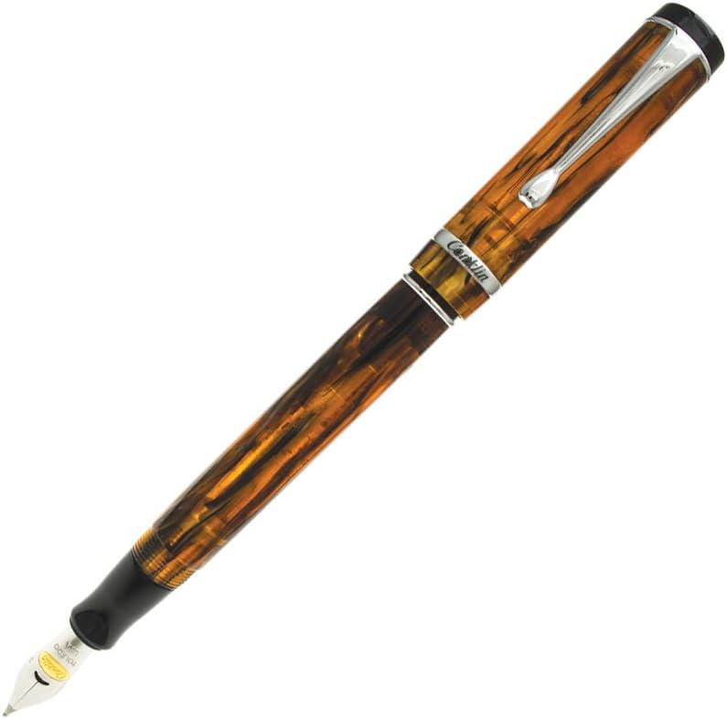ConklinDuragraph Fountain Pen ‚Äì Amber Chrome Trim