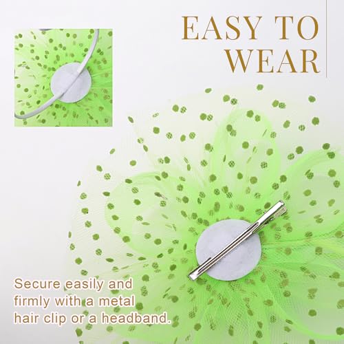 Image of DRESHOW Fascinators Hat Flower Mesh Ribbons Feathers on a Headband and a Clip Tea Party Headwear for Girls and Women