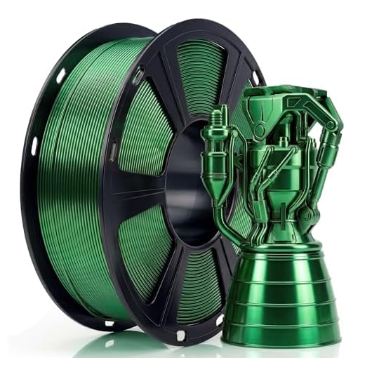 ⚡ TEQStone Metallic PETG Filament 1.75mm, 3D Printer Filament with Stunning Metal Luster, +/- 0.02mm Precision, 1kg Spool (2.2lbs) for FDM Printers, High Strength & Odorless, Green