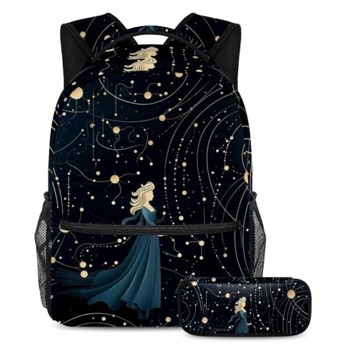 Sac à dos Virgo Galaxy 60 esthétique grand format pour soulager le dos des élèves
