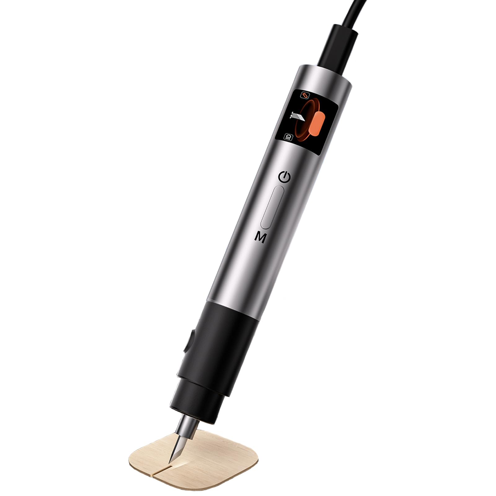 Cortador Ultrasónico, Herramienta de Corte Eléctrica Portátil de 40 KHz con Luz LED, 50 Cuchillas, Modos de Corte Duales, para Impresión 3D de Resina de Madera Plástica
