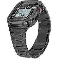 【対応機種&改良点】ムービングフォートレスプロシリーズは44mmのApple Watch シリーズ6/SE/5/4に対応できます。改良後のムービングフォートレスプロシリーズは44ｍｍと45ｍｍ二つのサイズに分かれています。ご注意：画面保護フィルムがないですよ。この一体型バンドの重さは135ｇ、質感と着心地も前のバーションよりも良くなって、人の肌により優しいです。 【高品質な316Lステンレス素材】耐腐食性、耐摩耗性、耐酸性の高品質ステンレス素材を採用、耐衝撃性と耐久性に優れています。また、独特の...