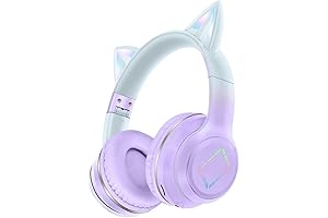 Kids Bluetooth Headphones with Cat Ear LED Light