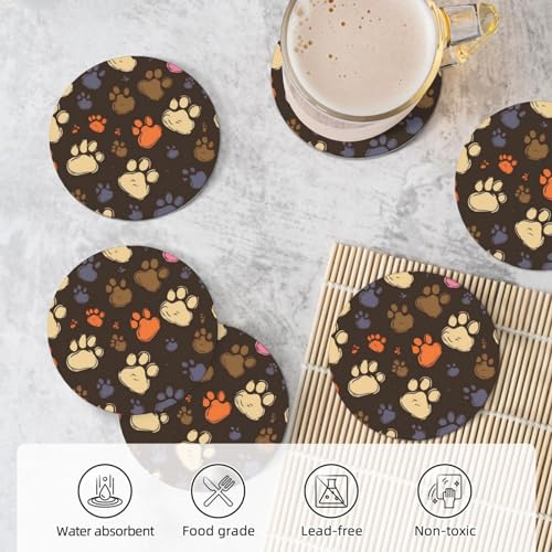 Dessous de verre motif pattes de chien en céramique pour un apéritif convivial - 6