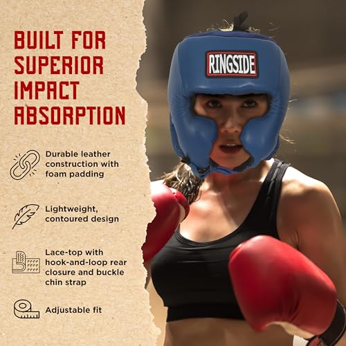 Image of Ringside Competition Boxing Muay Thai MMA Sparring Head Protection Headgear with Cheeks