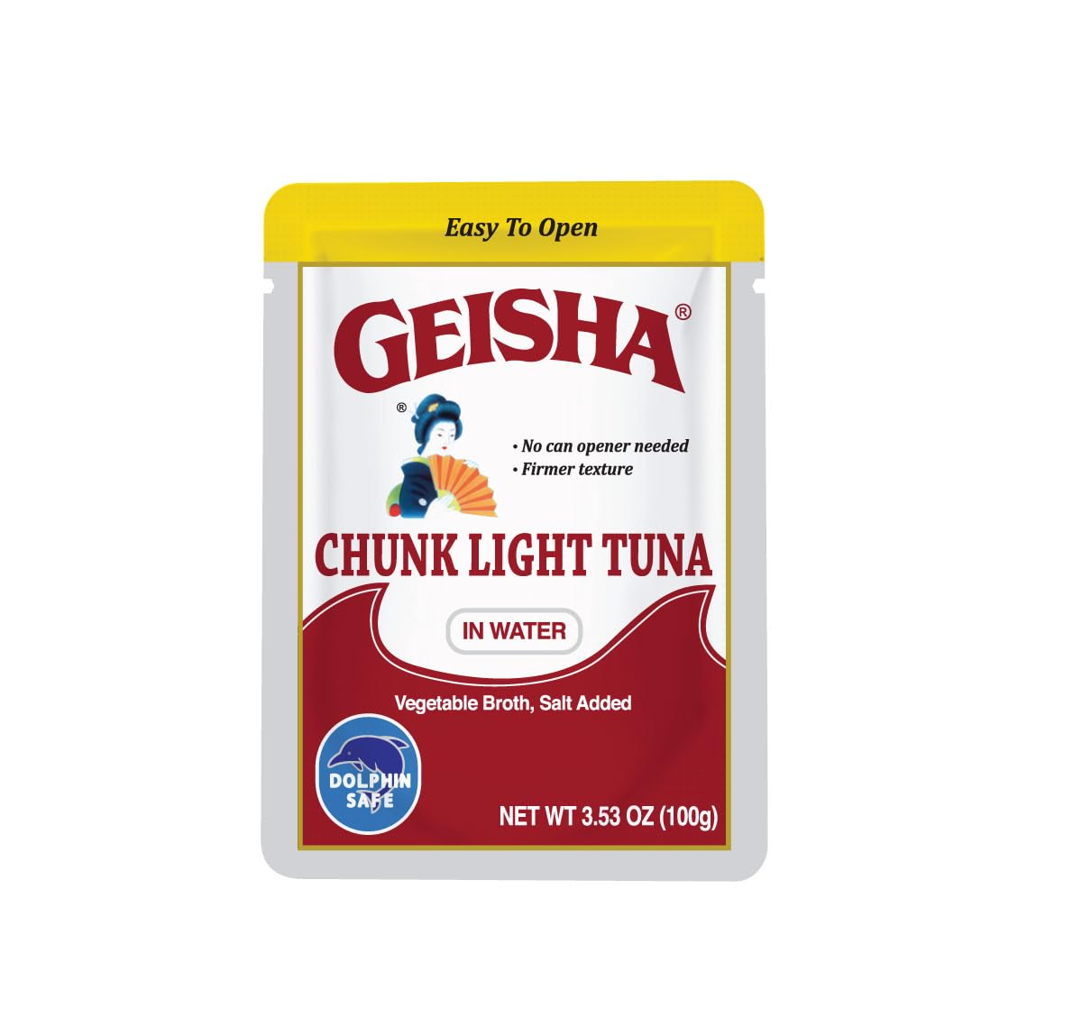 GEISHA Chunk Light Tuna in Water 3.53oz (Pack of 24), Tuna| HALAL & Kosher Certified – Gluten Free – Wild Caught – Dolphin Safe Catch – Good Source of Protein
