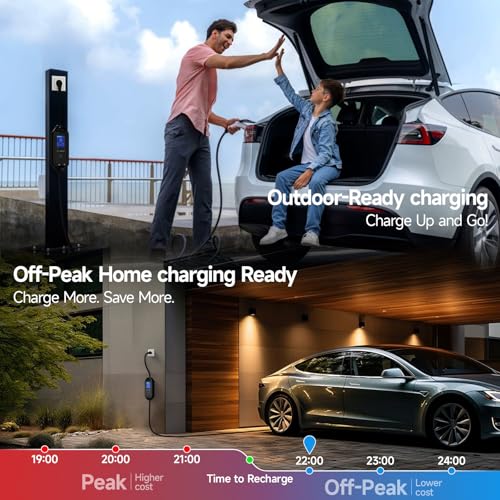 Image of Level 1 /2 Charger for Tesla 5M, 16 Amp,110-240V Tesla Charger with NEMA 6-20 & 5-15 Plug
