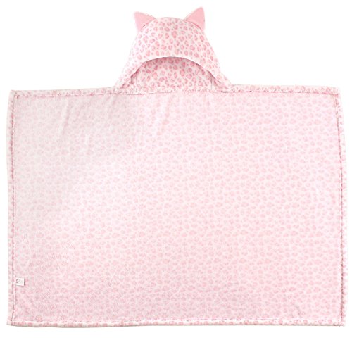 Image of Hudson Baby Unisex Baby and Toddler Hooded Animal Face Plush Blanket, Leopard, One Size