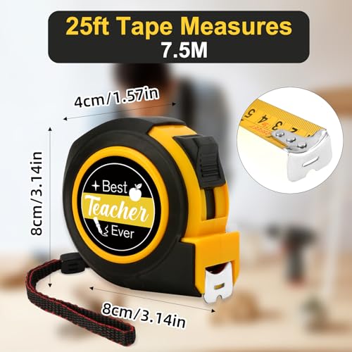 Cinta métrica 25 ft con botón de bloqueo QONCV miniatura 2