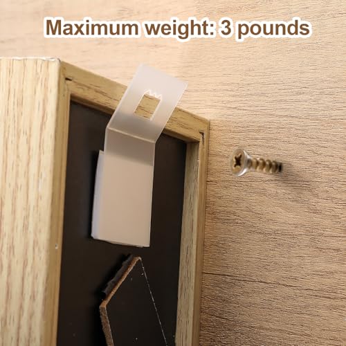 Image of 30 Pcs Picture Hangers Adhesive Sawtooth Adhesive Picture Hanger Plastic Sawtooth No Nail Picture Hangers