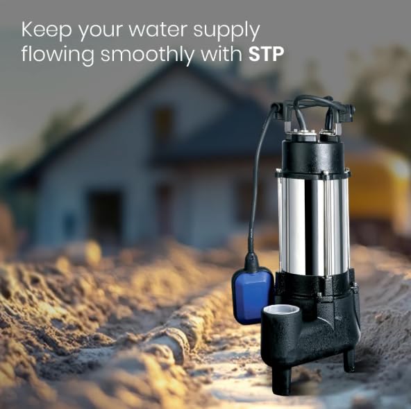 Image of Crompton STPG052(1PH)-8| 0.5hp Sewage Sumbersible Dewatering Pump | Anti Rust CED Coating |Dry Run Protection | Less Power Consumption | 12 Months Manufacturer's Warranty